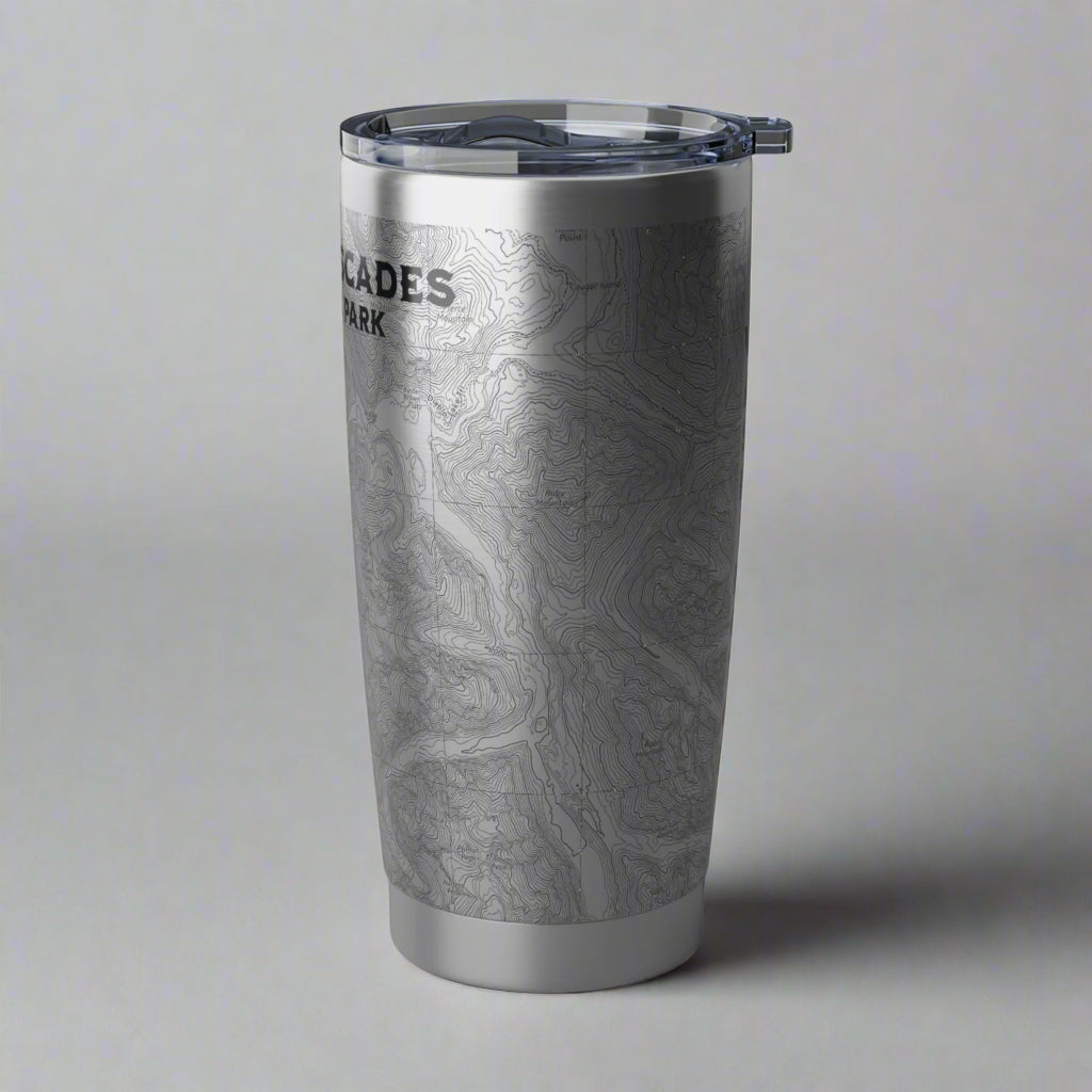 North Cascades National Park Topographic Insulated Tumbler 20oz