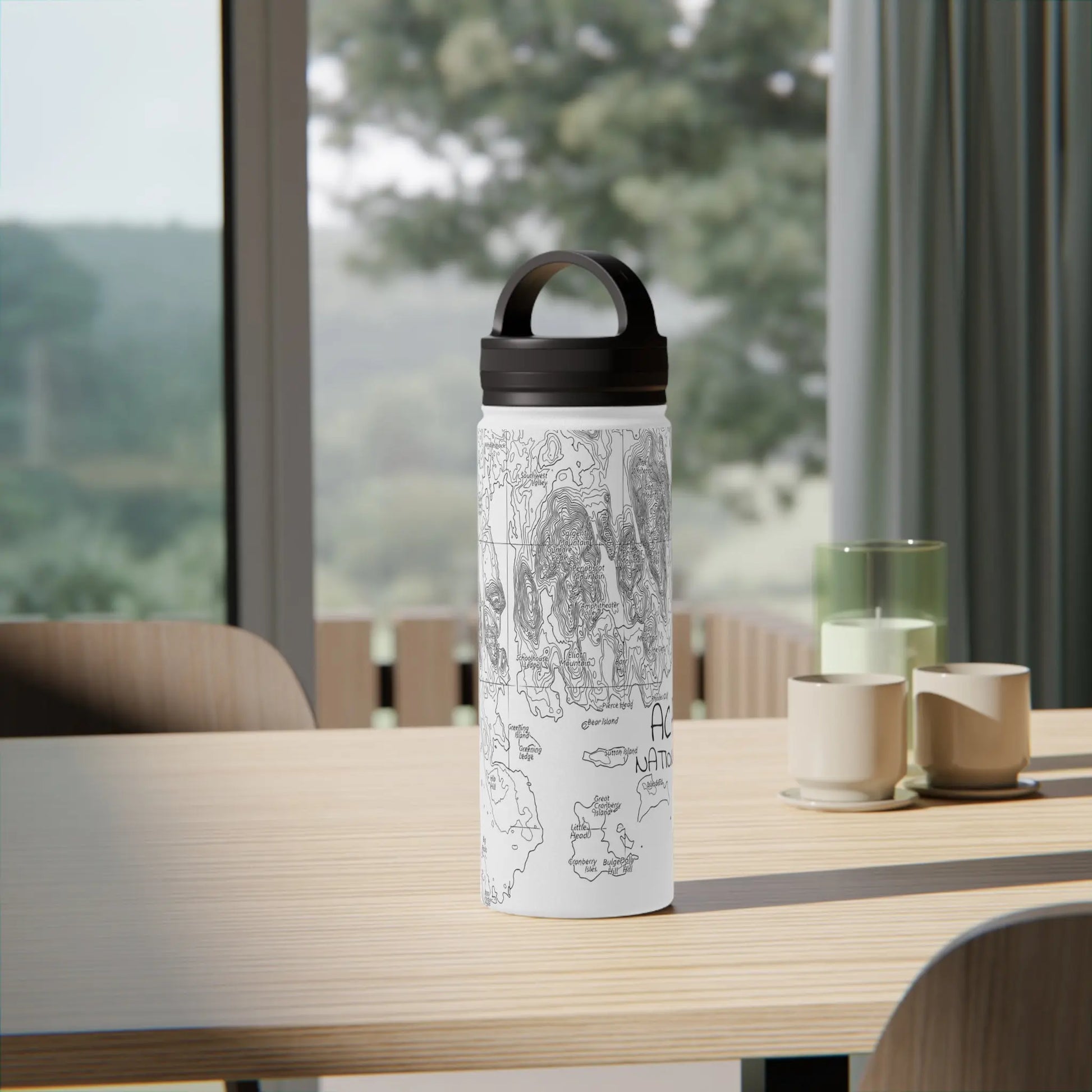 Acadia National Park Stainless Steel Water Bottle (3 Sizes, 3 Lid Styles) - Park Service Apparel