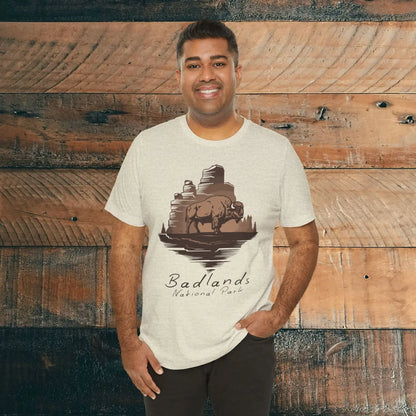 Badlands National Park Unisex Fit Soft T-shirt Roaming Buffalo Tee - Park Service Apparel