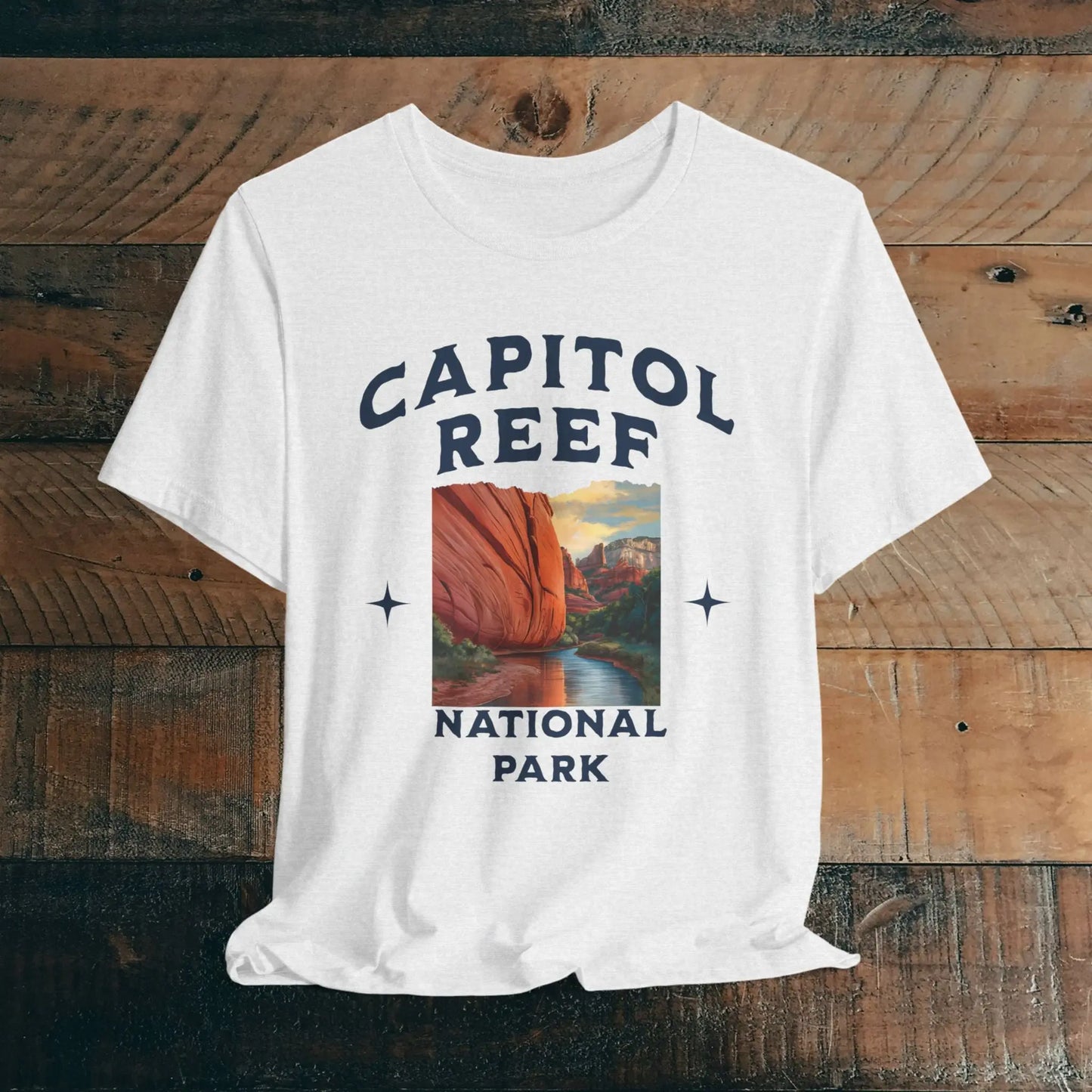 Capitol Reef National Park Unisex Fit Soft Tee River Red Rock T-Shirt - Park Service Apparel