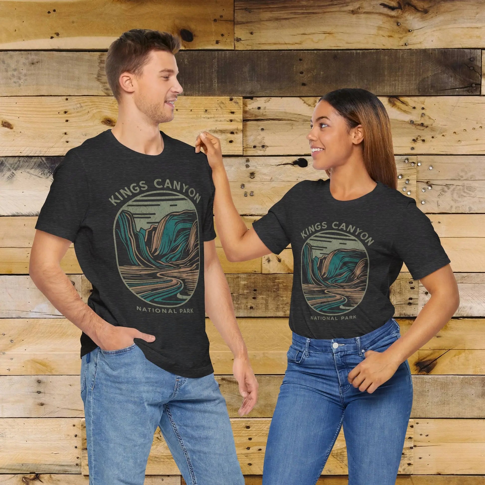 Kings Canyon National Park Unisex Fit Soft T-Shirt  Line Art - Park Service Apparel