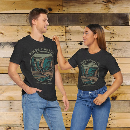 Kings Canyon National Park Unisex Fit Soft T-Shirt  Line Art - Park Service Apparel