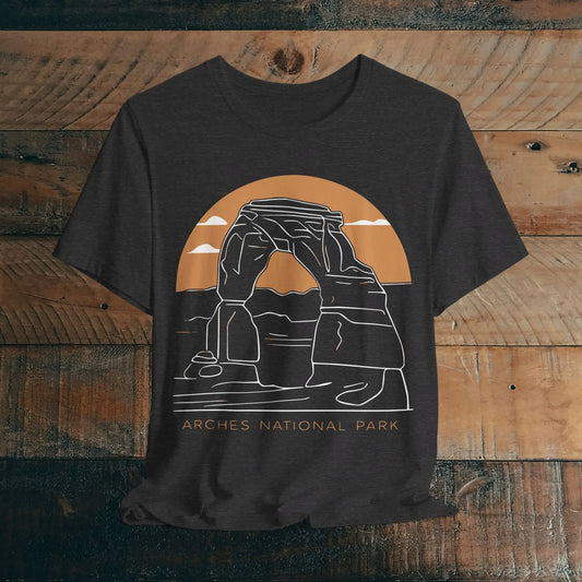 Arches National Park Unisex Fit Soft T-Shirt Delicate Arch Sunset - Park Service Apparel