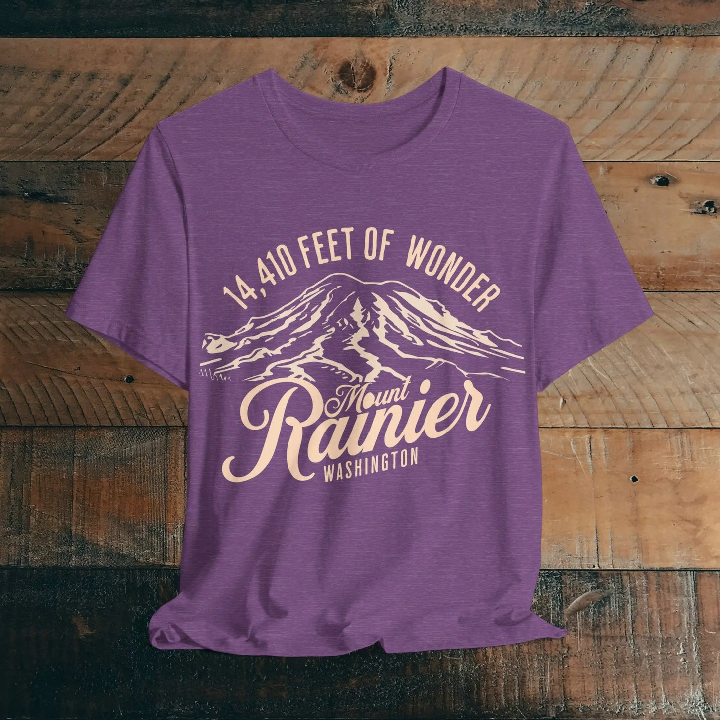 Mount Rainier Washington Unisex Soft Short Sleeve T-Shirt 14k Ft Of Wonder - Park Service Apparel
