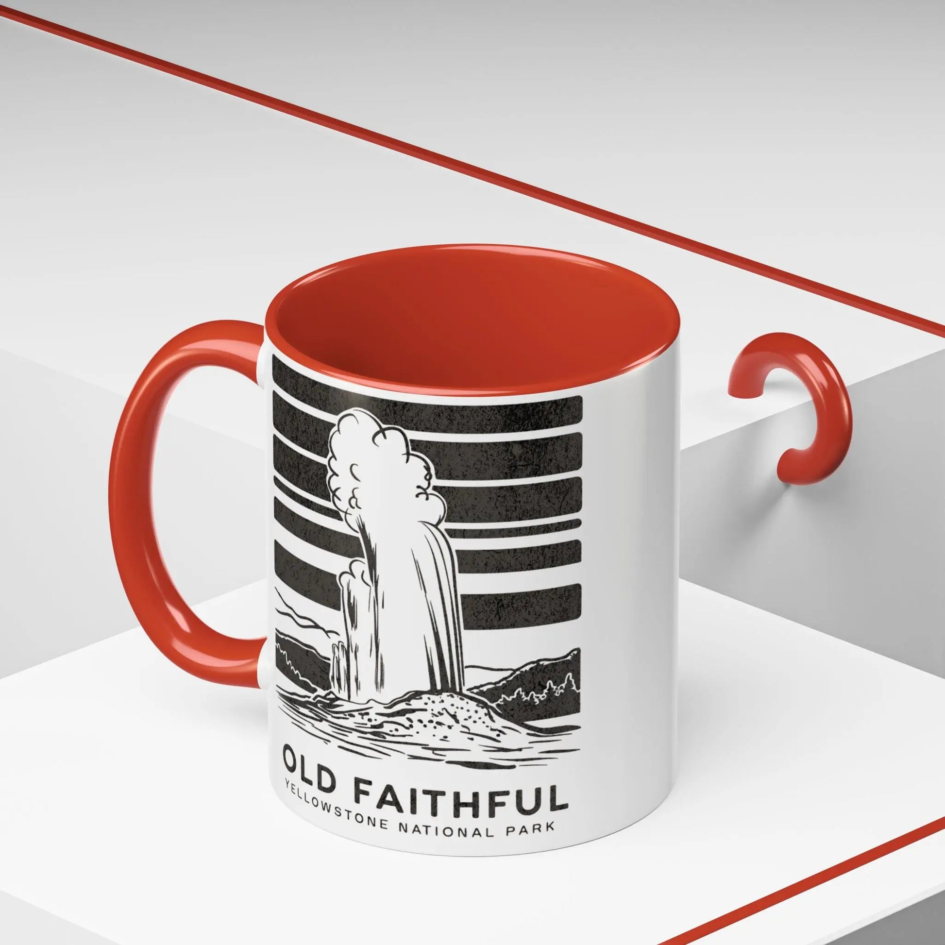 Old Faithful Geyser Yellowstone National Park Coffee Mug 11oz 15oz Blue Black Pink Red - Park Service Apparel