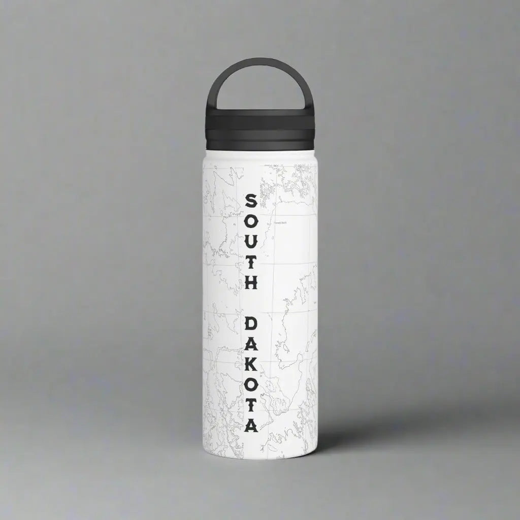 Badlands National Park Topographic Stainless Steel Water Bottle Handle Lid  South Dakota - Park Service Apparel