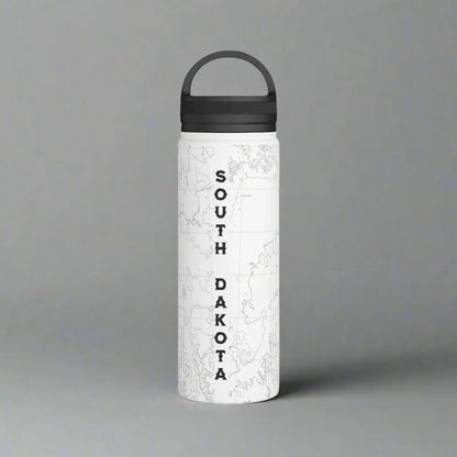 Badlands National Park Topographic Stainless Steel Water Bottle Handle Lid  South Dakota - Park Service Apparel