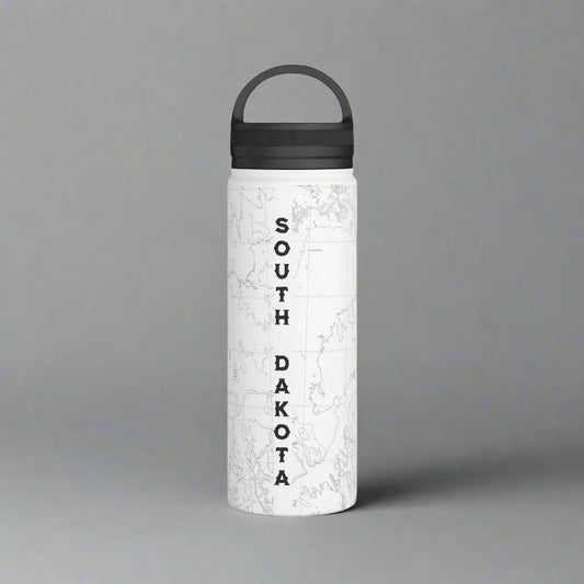 Badlands National Park Topographic Stainless Steel Water Bottle Handle Lid  South Dakota - Park Service Apparel