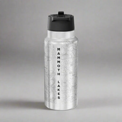 Mammoth Lakes California Topographic Insulated Water Bottle Tumbler 32oz - Park Service Apparel