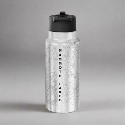 Mammoth Lakes California Topographic Insulated Water Bottle Tumbler 32oz - Park Service Apparel