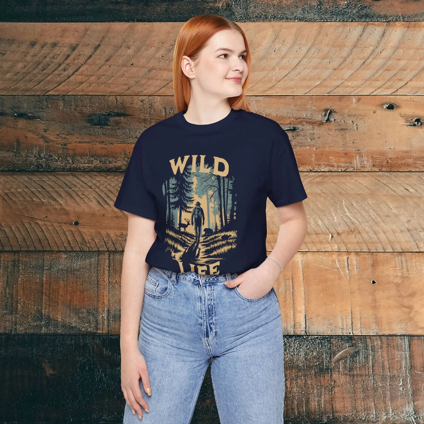 Wild Life Hike Unisex Fit Soft T-shirt Backpacker Hiker Outdoor Nature Tee - Park Service Apparel