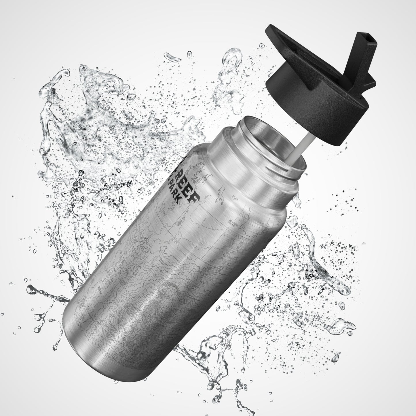 Capitol Reef National Park Topographic Insulated Water Bottle Tumbler 32oz Real USGS Topo Map