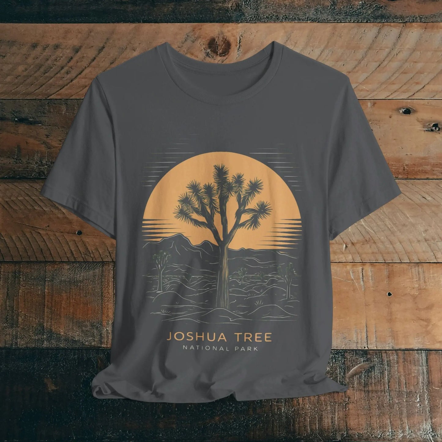 Joshua Tree National Park Unisex Fit Soft T-Shirt Desert Line Art - Park Service Apparel
