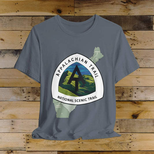 Appalachian Trail Unisex Jersey T-Shirt Logo Emblem Mountain Camp Hike Tee - Park Service Apparel