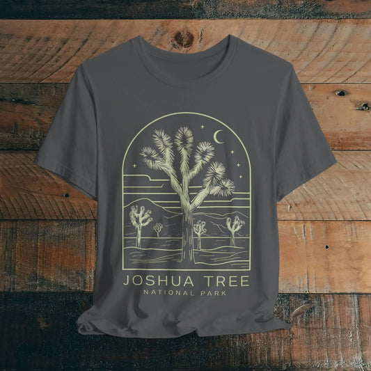 Joshua Tree National Park Desert Line Art Unisex Fit Soft T-Shirt - Park Service Apparel