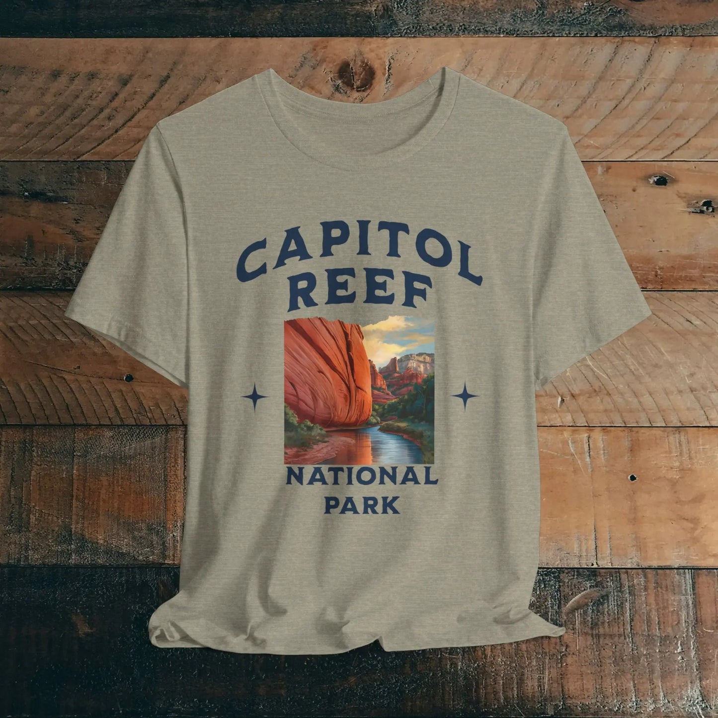 Capitol Reef National Park Unisex Fit Soft Tee River Red Rock T-Shirt - Park Service Apparel
