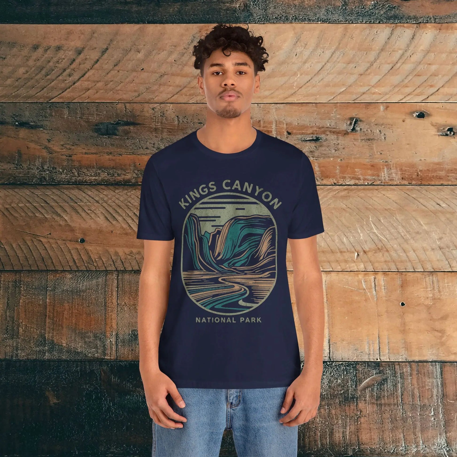 Kings Canyon National Park Unisex Fit Soft T-Shirt  Line Art - Park Service Apparel