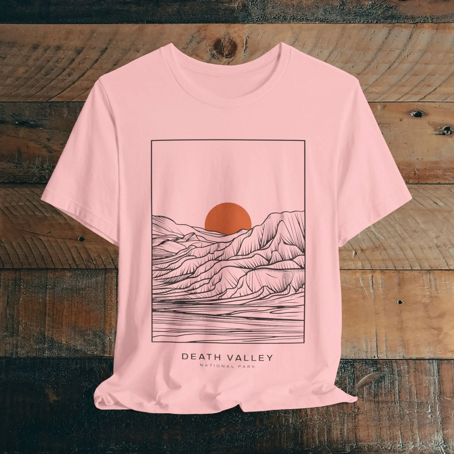 Death Valley National Park Desert Line Art Unisex Fit Soft T-Shirt - Park Service Apparel