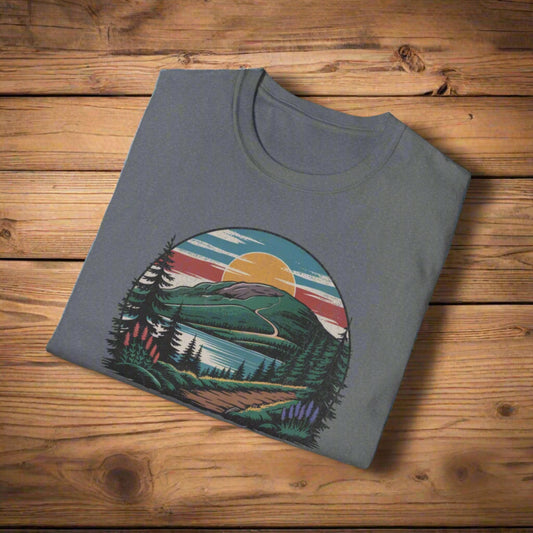 Acadia National Park Unisex Fit Soft T-Shirt Hiking Printify