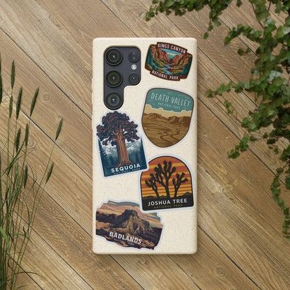 Biodegradable Custom National Park Sticker Style Printed Phone Case Personalize Your Phone Protector (iPhone 11-15) (Galaxy 20-22) - Park Service Apparel