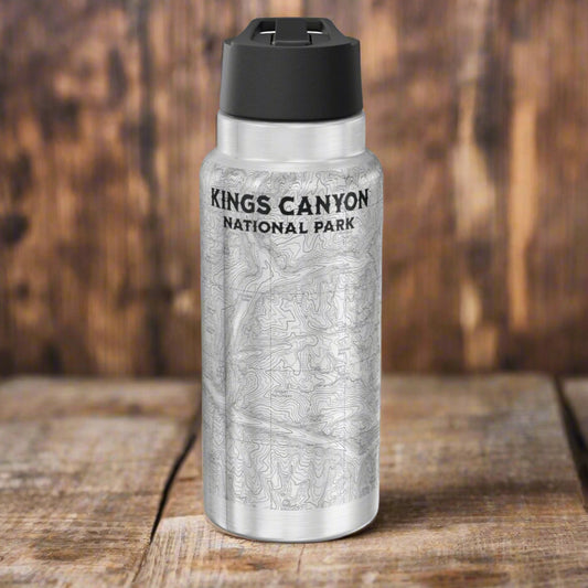 Kings Canyon National Park Topographic Insulated Water Bottle Tumbler 32oz