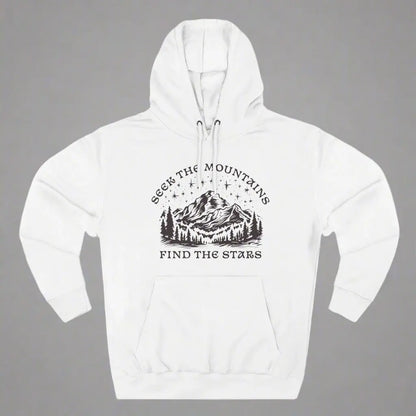 Seek The Mountains Find The Stars Outdoor Mountain Unisex Fit Fleece Hoodie - Park Service Apparel
