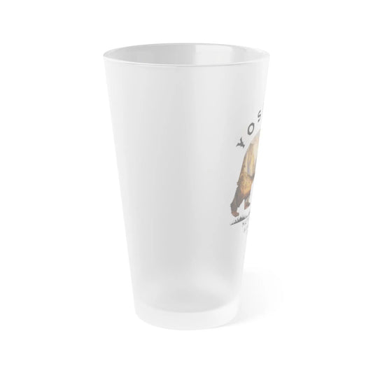 Yosemite National Park Valley Bear Frosted Pint Glass 16oz Sierra Nevada - Park Service Apparel