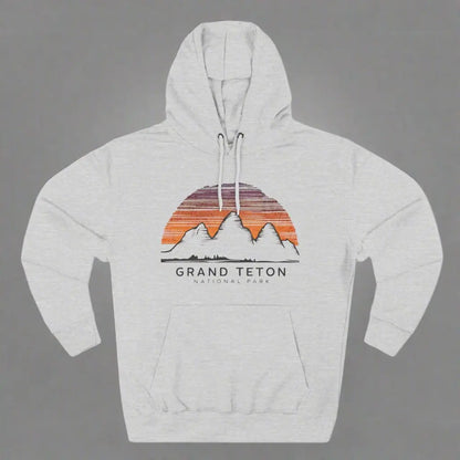 Grand Teton National Park Unisex Fit  Fleece Hoodie Colorful Skyline - Park Service Apparel
