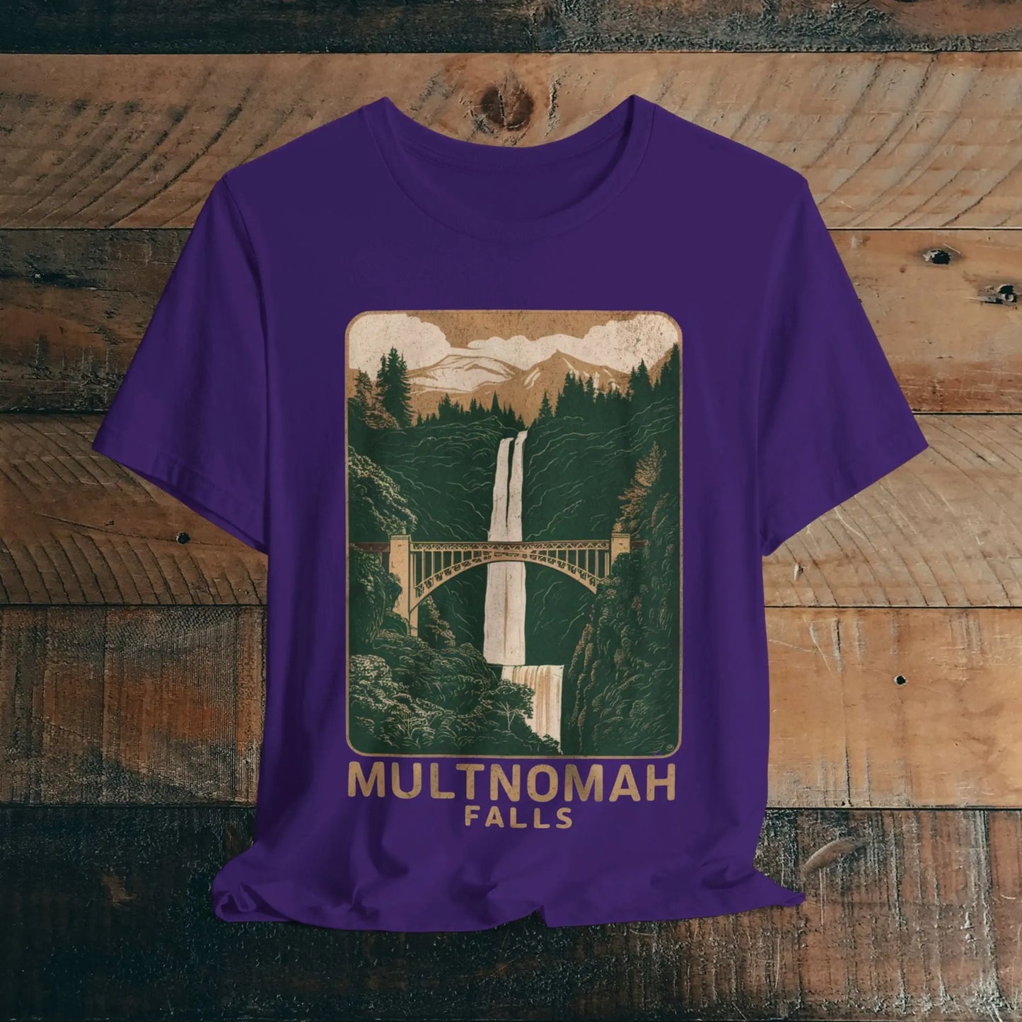 Multnomah Falls Oregon Unisex Fit Soft T-shirt Columbia River Gorge - Park Service Apparel