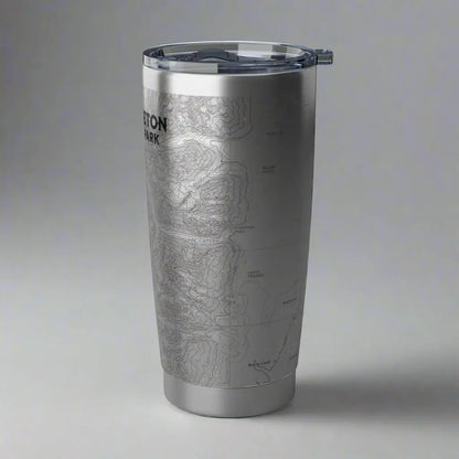 Grand Teton National Park Topographic Tumbler 20oz USGS Map Print - Park Service Apparel