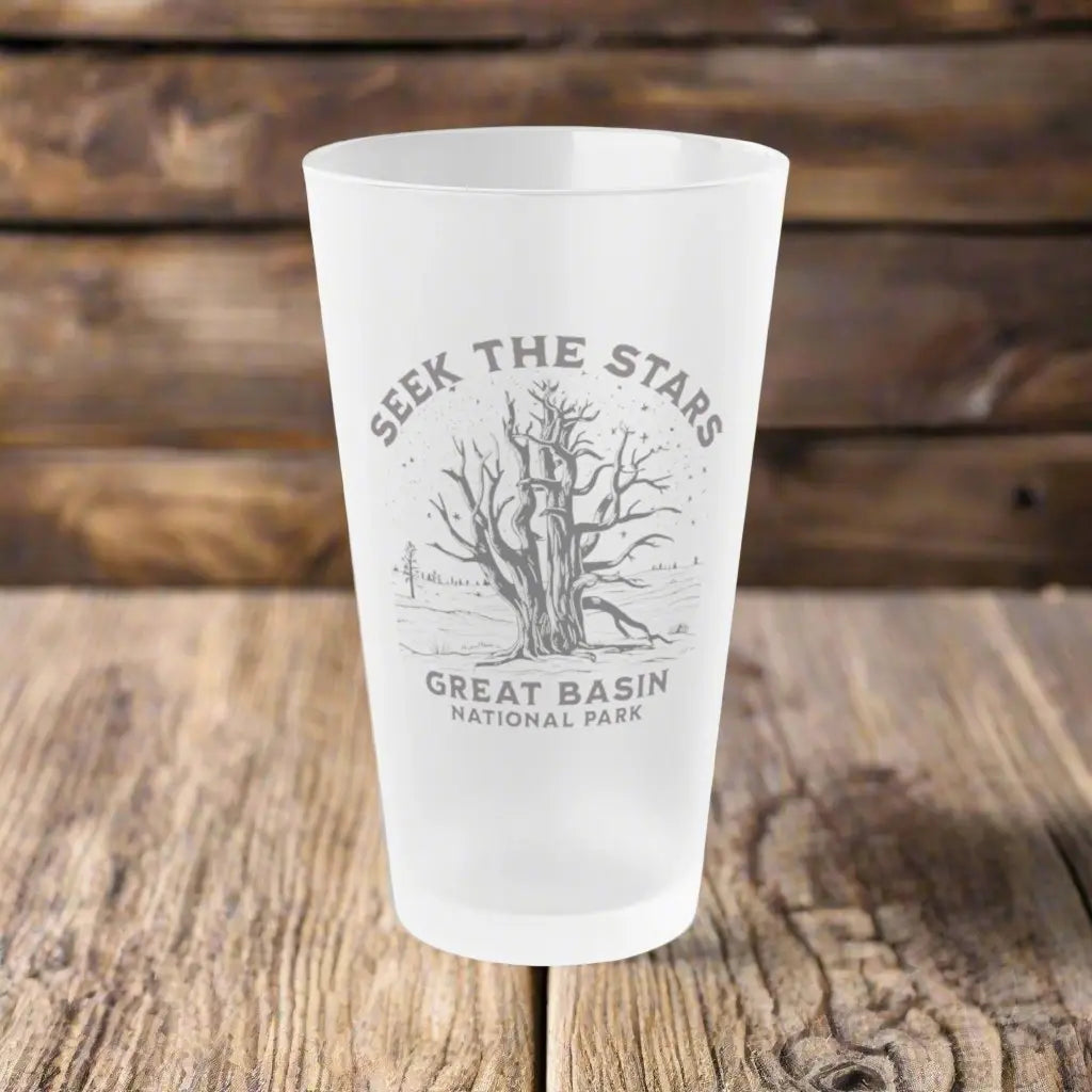 Great Basin National Park Frosted Pint Glass 16oz Seek The Stars - Park Service Apparel