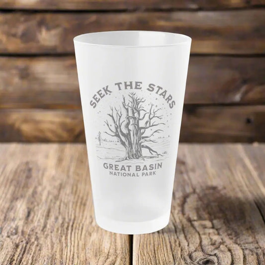 Great Basin National Park Frosted Pint Glass 16oz Seek The Stars - Park Service Apparel