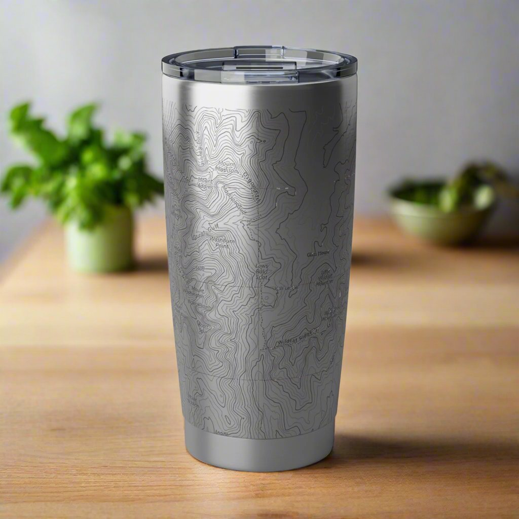Mount Washington Presidential Region Topographic Tumbler 20oz Printify