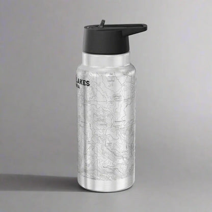 Mammoth Lakes California Topographic Insulated Water Bottle Tumbler 32oz - Park Service Apparel