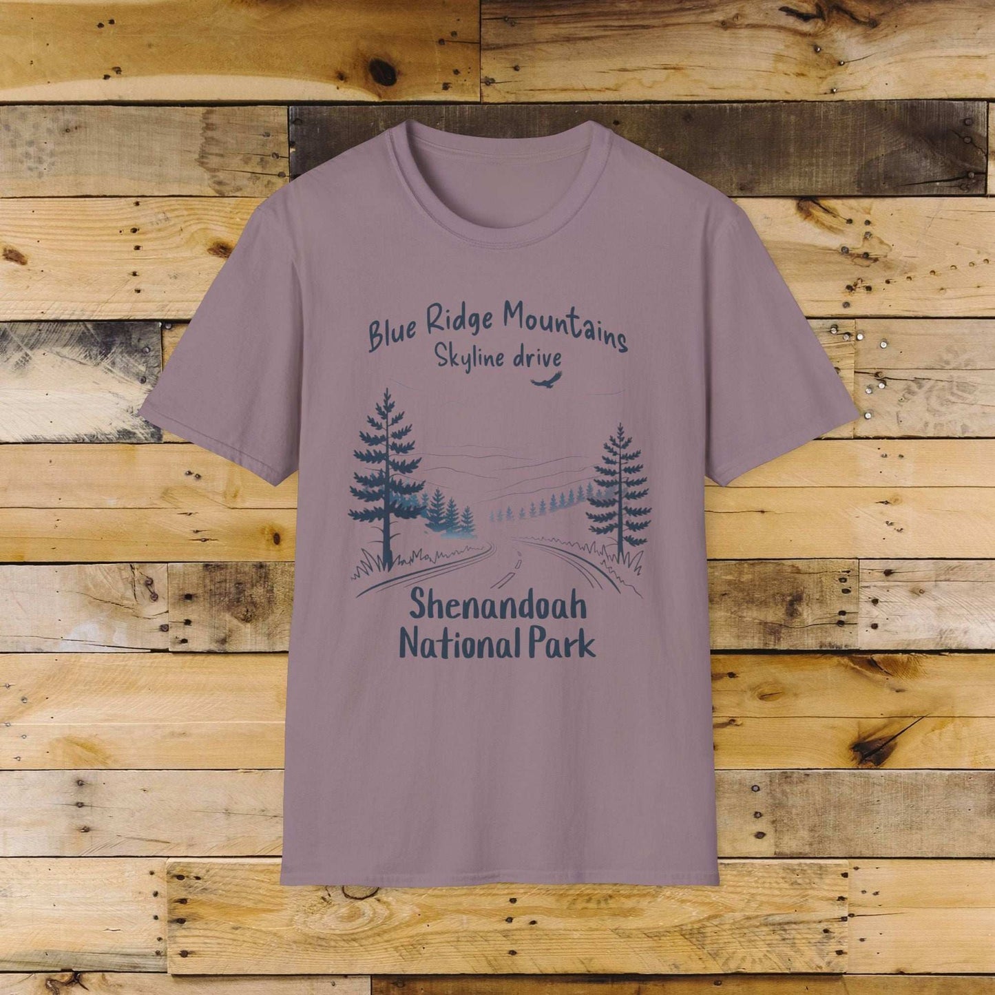 Shenandoah Blue Ridge Mountains National Park Unisex Fit Soft T-Shirt T-Shirt Printify Paragon S