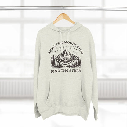 Seek The Mountains Find The Stars Outdoor Mountain Unisex Fit Fleece Hoodie - Park Service Apparel