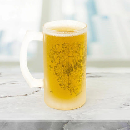 Acadia National Park Topographic Frosted Topographic Pint Glass - Park Service Apparel