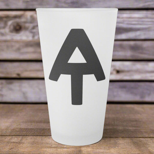 Appalachian Trail AT Arrow Frosted Pint Glass teelaunch