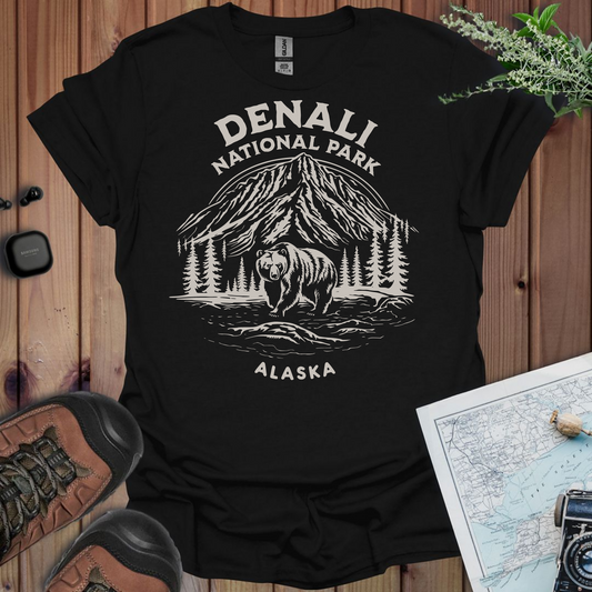 Denali National Park Alaska Unisex Fit Softstyle T-Shirt Canyon View Printify