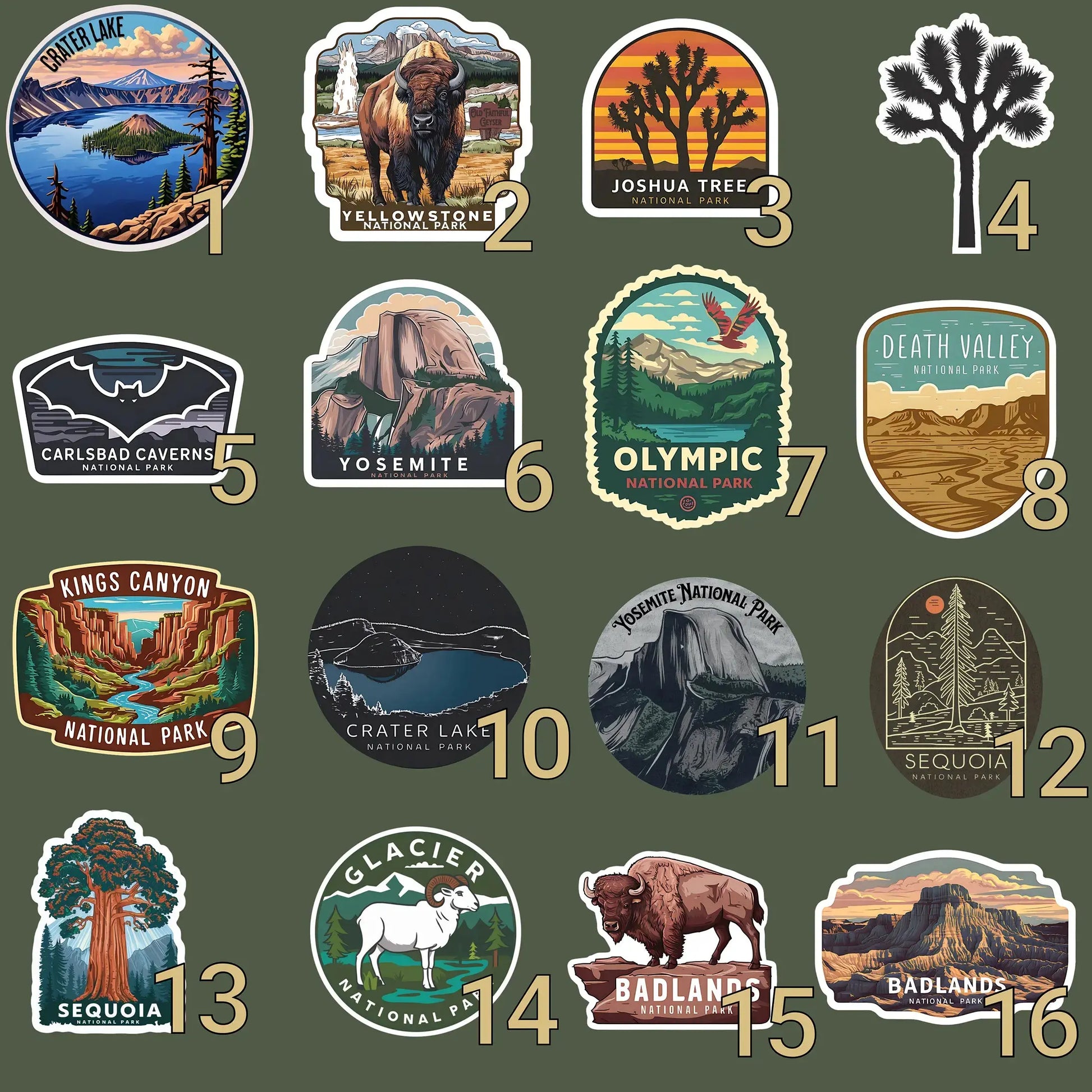 Custom California National Park Insulated Water Bottle  Sticker Style Tumbler 32oz Personalized - Park Service Apparel