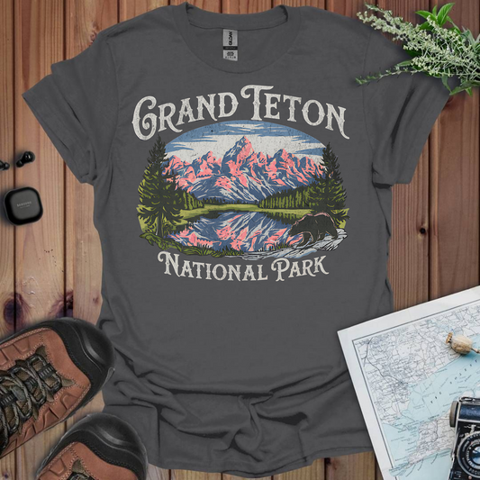 Grand Teton National Park Unisex Fit Soft Vintage T-Shirt Printify