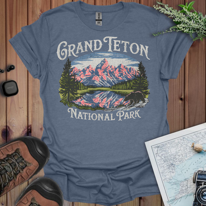 Grand Teton National Park Unisex Fit Soft Vintage T-Shirt Printify