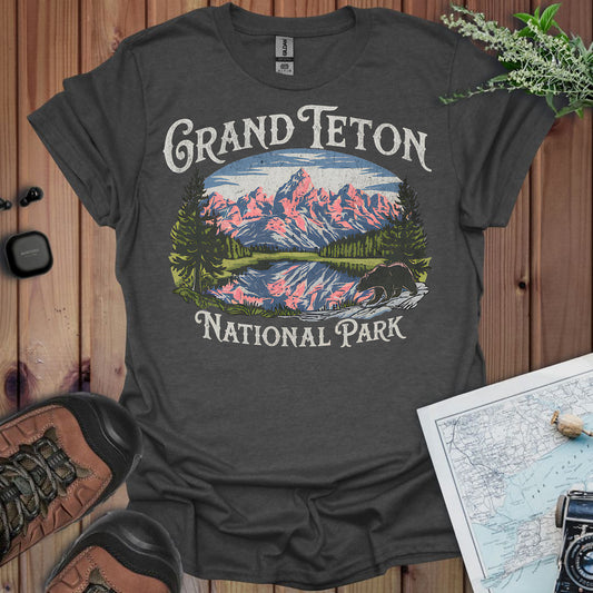 Grand Teton National Park Unisex Fit Soft Vintage T-Shirt Printify