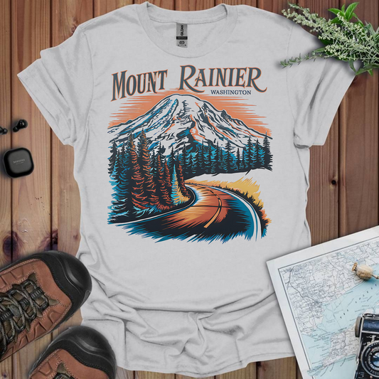 Mount Rainier Washington Unisex Fit Softstyle T-Shirt Printify