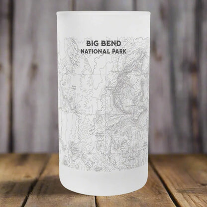 Big Bend National Park Topographic Frosted Pint Mug - Park Service Apparel