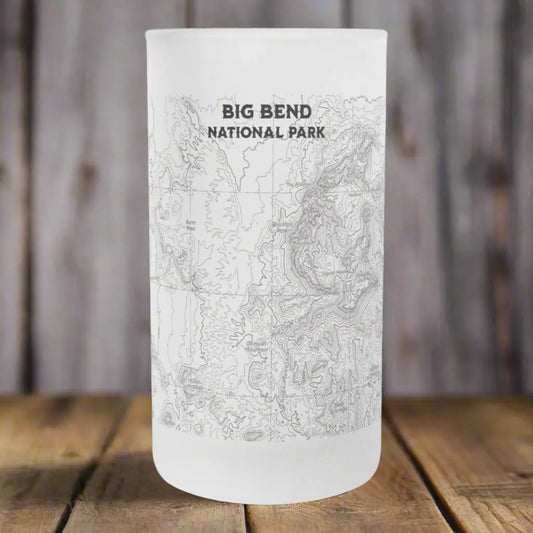 Big Bend National Park Topographic Frosted Pint Mug - Park Service Apparel