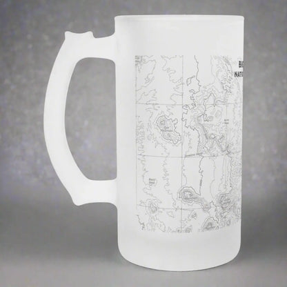 Big Bend National Park Topographic Frosted Pint Mug - Park Service Apparel