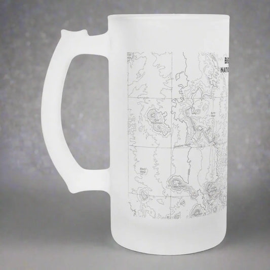 Big Bend National Park Topographic Frosted Pint Mug - Park Service Apparel