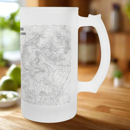 Big Bend National Park Topographic Frosted Pint Mug - Park Service Apparel