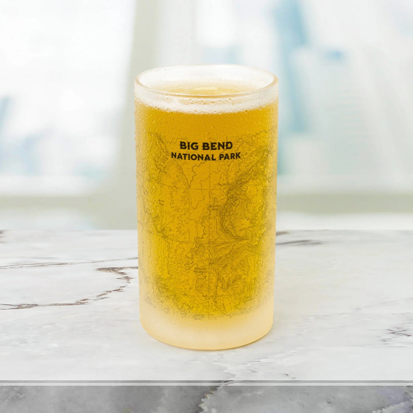 Big Bend National Park Topographic Frosted Pint Mug - Park Service Apparel